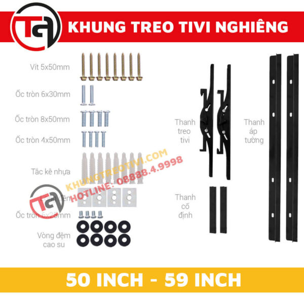Khung Treo Tivi Nghiêng Tâm Việt Từ 50 Inch Đến 59 Inch N55-4